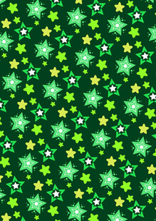 绿色星星三叶草图案背景