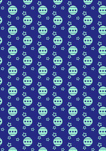 蓝色星球图案无缝背景