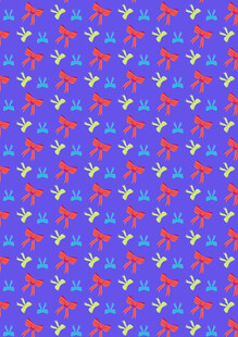 蓝色底花卉图案纹理