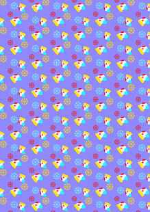 梦幻多彩心形图案背景