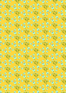 黄色底花卉图案背景图
