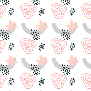 粉色系几何花卉图案背景