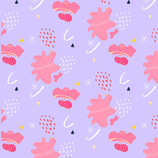 粉色花卉图案的紫色背景图