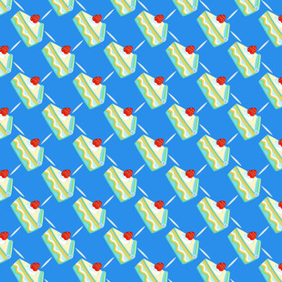 蓝色背景冰淇淋图案纹理