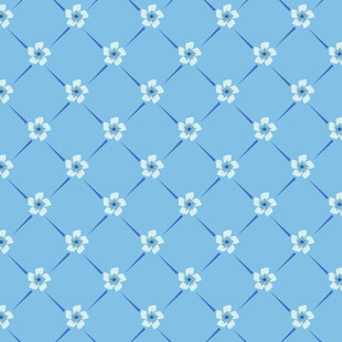 浅蓝色花朵几何图案背景