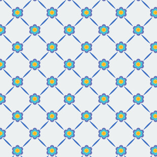 蓝黄几何图案无缝背景