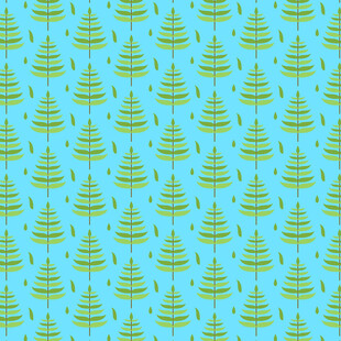 蓝色背景圣诞树图案
