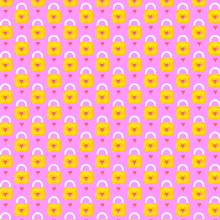 粉色底小黄鸭图案背景