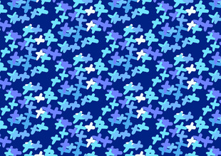 蓝色花卉图案背景纹理