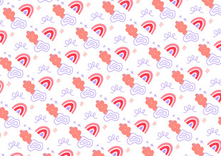 粉色爱心WiFi图案背景