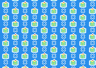 蓝绿礼盒图案背景纹理