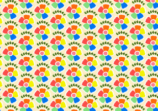 多彩花卉无缝图案背景