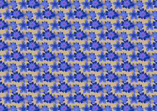 蓝色金色花纹图案背景
