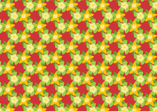 多彩花卉几何图案背景