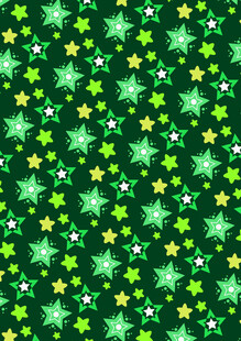 绿色星星三叶草图案背景