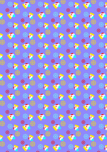 梦幻多彩心形图案背景