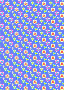 蓝色花卉图案背景纹理