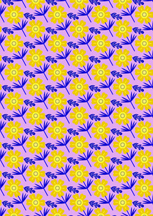 多彩花卉几何图案背景