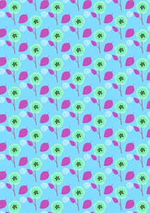 蓝底多彩波点图案背景