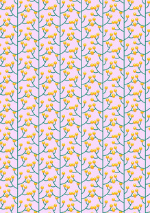 花卉几何图案背景纹理