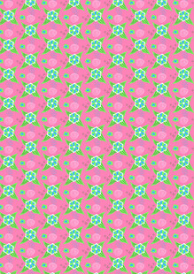 粉色底绿色花纹图案背景