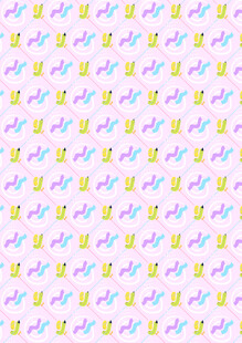 可爱卡通图案无缝背景