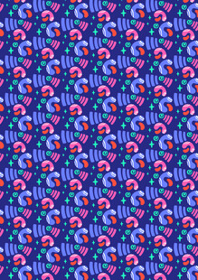 蓝紫花卉图案纹理背景