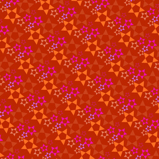 橙底粉紫星星图案纹理