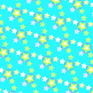 蓝底多彩星星图案背景