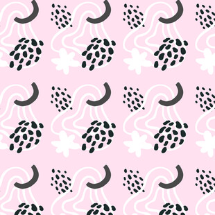 粉色底水果斑点图案背景