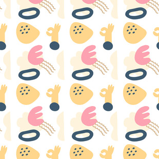 可爱卡通餐具图案背景