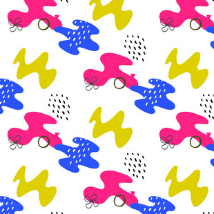 多彩卡通飞机图案背景