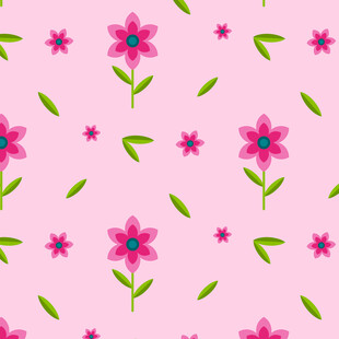 粉色花朵无缝图案背景