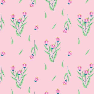 粉色花卉图案背景