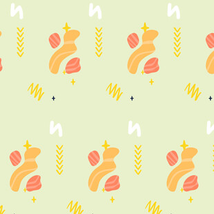 卡通动物图案的清新背景