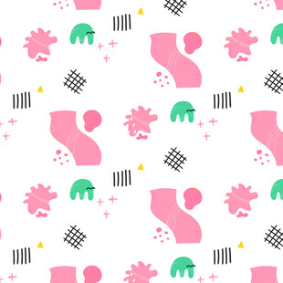 粉色可爱袜子图案背景图