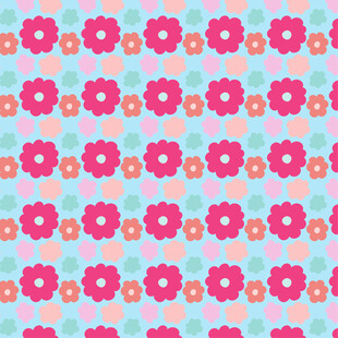 粉色花朵几何图案背景