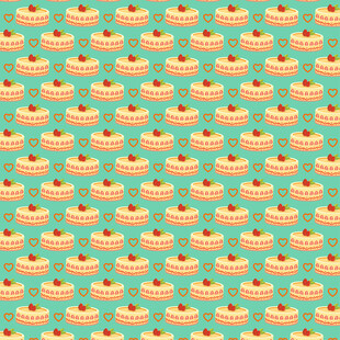 清新蛋糕图案背景