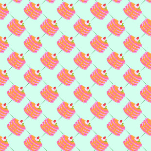 粉色蛋糕图案无缝背景