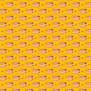 黄色背景卡通图案纹理