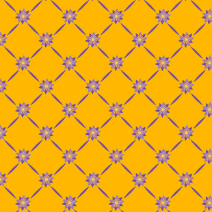 黄色底紫色花纹几何图案