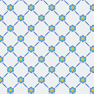 蓝黄几何图案无缝背景