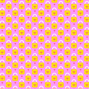 粉色底小黄鸭图案背景