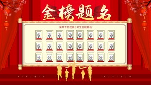 高考喜报金榜题名海报展板设计