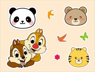 可爱动物头像图案集合
