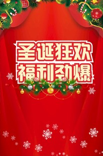 圣诞狂欢福利活动海报