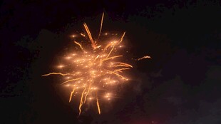 夜空中绽放的绚烂烟花