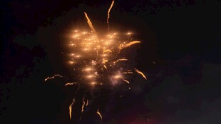 夜空中绚烂的烟花绽放