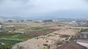 俯瞰城郊开阔田野景象
