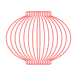 镂空灯笼线稿